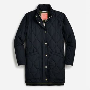 J. Crew Signature Black Puffer Jacket, Size: Petite Small